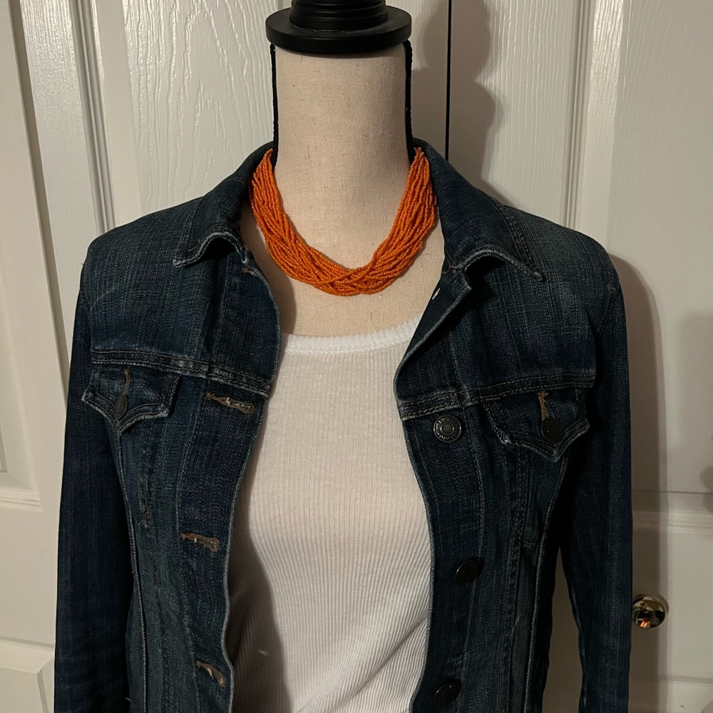 Orange beaded necklace